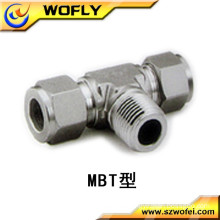 male female welded ferrule metal steel compression pipe fittings tee for gas